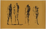 Artist: Richmond, Oliffe. | Title: Four figures | Date: 1966 | Technique: photo-lithograph, printed in black ink, from one plate
