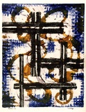 Artist: Hawkins, Weaver. | Title: (Abstract design) | Date: 1960 | Technique: monotype, printed in colour, from one plate | Copyright: The Estate of H.F Weaver Hawkins