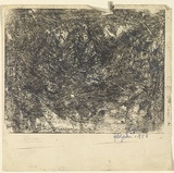 Artist: Halpern, Stacha. | Title: not titled [Abstraction] | Date: 1958 | Technique: lithograph, printed in black ink, from one stone [or plate]