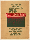 Artist: UNKNOWN | Title: Civil rights for Ulster Irish, demonstration | Date: 1975 | Technique: screenprint, printed in colour, from two stencils