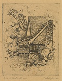 Artist: Zelman, Victor. | Title: The artist's home | Date: (1930s) | Technique: softground-etching, printed in black ink, from one  plate
