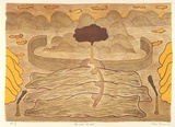 Artist: Bowen, Dean. | Title: Big smoke, Mt Lyell | Date: 1989 | Technique: lithograph, printed in colour, from multiple stones