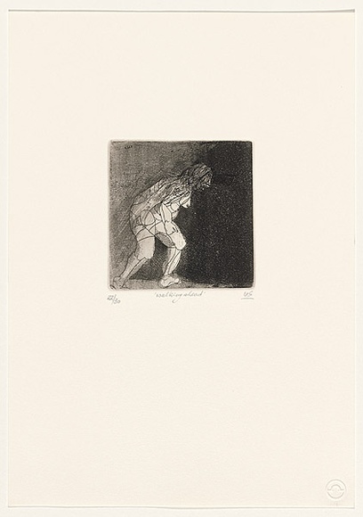 Artist: SELLBACH, Udo | Title: Walking forward. | Date: 1992 | Technique: etching, aquatint printed in black ink, from one copper plate