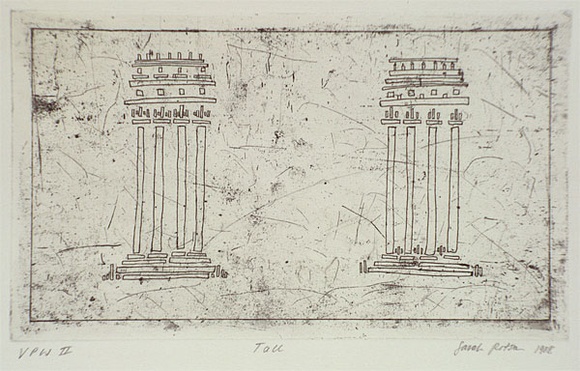 Artist: Ritson, Sarah. | Title: Tall | Date: 1988 | Technique: etching, printed in black ink, from one plate
