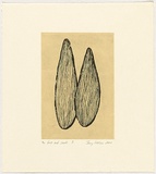 Artist: Watson, Judy. | Title: Fruit and seeds 3 | Date: 2000 | Technique: etching, printed in black ink, from one plate; chine collé