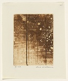 Artist: WILLIAMS, Fred | Title: Landscape panel. Number 4 | Date: 1962 | Technique: drypoint, engraving, aquatint, printed in sepia ink, from one copper plate | Copyright: © Fred Williams Estate