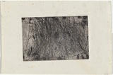 Artist: Halpern, Stacha. | Title: not titled [Abstraction] | Date: (1955-58) | Technique: etching, printed in black ink, from one plate; chalk additions