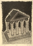 Artist: Bowen, Dean. | Title: Temple | Date: 1988 | Technique: lithograph, printed in black ink, from one stone