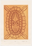 Artist: Jakupa [Junior], Pax. | Title: Mask | Date: 2005 | Technique: etching, printed in red and yellow ink, from two plates
