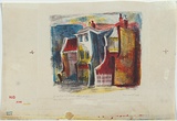 Artist: Barwell, Geoff. | Title: Victoriana, North Melbourne. | Date: 1954 | Technique: lithograph, printed in colour, from five plates