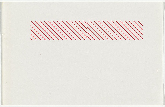 Artist: JACKS, Robert | Title: Red diagonals. | Date: 1976 | Technique: offset printed booklet, printed in red ink