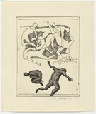 Artist: SELLBACH, Udo | Title: (Jigsaw of bodies) | Date: 1965 | Technique: etching and aquatint printed in black ink, from one plate