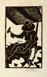 Artist: Hawkins, Weaver. | Title: (A stone breaker) | Date: c.1930 | Technique: wood-engraving, printed in black ink, from one block | Copyright: The Estate of H.F Weaver Hawkins