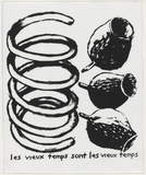 Artist: WORSTEAD, Paul | Title: Les vieux temps sont les vieux temps | Date: 1989 | Technique: screenprint, printed in black ink, from one stencil | Copyright: This work appears on screen courtesy of the artist