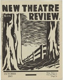 Artist: Bainbridge, John. | Title: (frontcover) New theatre review: October 1945. | Date: October 1945 | Technique: linocut, printed in black ink, from one block; letterpress text