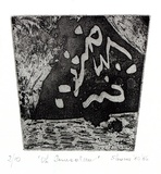 Artist: SHEARER, Mitzi | Title: Oh Jerusalem | Date: 1980-86 | Technique: etching and aquatint, printed in black ink, from one plate