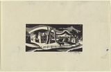 Artist: Jack, Kenneth. | Title: Newtown Park, Hobart | Date: 1953 | Technique: wood-engraving, printed in black ink, from one block | Copyright: © Kenneth Jack. Licensed by VISCOPY, Australia