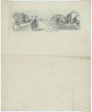 Artist: Jones, Henry Gilbert. | Title: Elizabeth Street. | Date: c.1843 | Technique: etching, printed in blue ink, from one copper plate