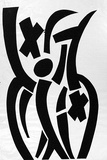 Artist: MERD INTERNATIONAL | Title: (Black and white design with crosses No.2) | Date: 1984 | Technique: screenprint