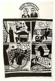 Artist: HANRAHAN, Barbara | Title: Lovers progress | Date: 1965 | Technique: linocut, printed in black ink, from one block