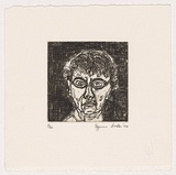 Artist: Archer, Suzanne. | Title: Self portrait | Date: 2004 | Technique: etching and aquatint, printed in black ink, from one plate