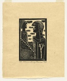 Artist: KONING, Theo | Title: Autumn with my paramour | Date: 1988 | Technique: linocut, printed in black ink, from one block | Copyright: © Theo Koning