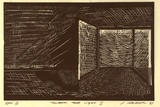 Artist: Marshall, Jennifer. | Title: Towards the light II | Date: 1993 | Technique: linocut and woodcut, printed in grey and black ink, from two blocks