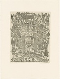 Artist: HANRAHAN, Barbara | Title: Angels in the garden | Date: 1989 | Technique: etching, printed in black ink with plate-tone, from one plate
