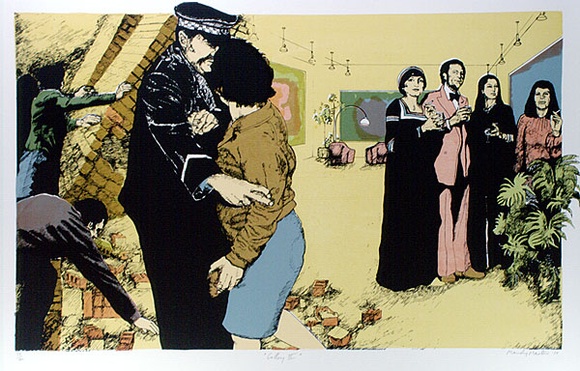 Artist: Martin, Mandy. | Title: Gallery II | Date: 1977 | Technique: screenprint, printed in colour, from multiple stencils | Copyright: © Mandy Martin. Licensed by VISCOPY, Australia
