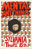 Artist: WORSTEAD, Paul | Title: Mental as anything - Sylvania Hotel | Date: 1980 | Technique: screenprint, printed in colour, from three stencils in orange, gold and black inks | Copyright: This work appears on screen courtesy of the artist