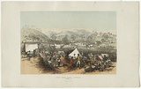 Artist: Angas, George French. | Title: Forest Creek. Mount Alexander. From Adelaide Hill. | Date: 1852 | Technique: lithograph, printed in colour, from three stones