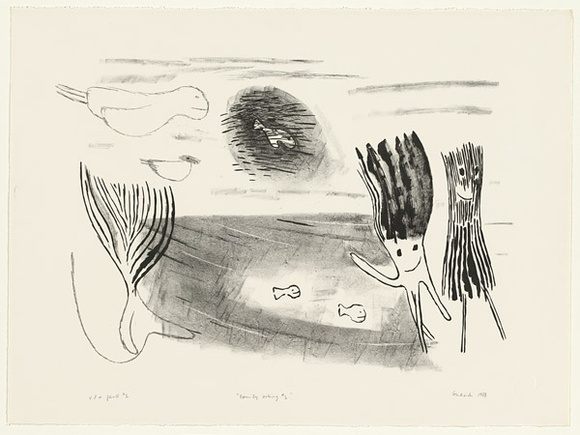 Artist: Gurvich, Rafael. | Title: Family outing #2 | Date: 1983 | Technique: lithograph, printed in black ink, from one stone | Copyright: © Rafael Gurvich