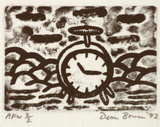 Artist: Bowen, Dean. | Title: not titled [alarm clock] | Date: 1992 | Technique: etching, printed in black ink, from one plate