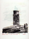 Artist: Moore, Mary. | Title: Oxo Tower, outside Blackfriars, London | Date: 1980 | Technique: etching, aquatint and roulette printed in black; lithograph, printed in colour, from three plates | Copyright: © Mary Moore