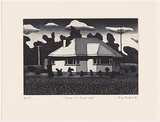 Artist: Mombassa, Reg. | Title: House at beach road | Date: 2005 | Technique: etching and aquatint, printed in black ink, from one plate