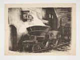 Artist: Courier, Jack. | Title: Blast Furnace Whyalla. | Technique: lithograph, printed in black ink, from one stone [or plate]