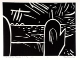 Artist: Burn, Ian. | Title: St. Kilda Beach I. | Date: 1964 | Technique: linocut, printed in black ink, from one block