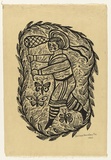 Artist: HANRAHAN, Barbara | Title: not titled | Date: 1962 | Technique: linocut, printed in black ink, from one block