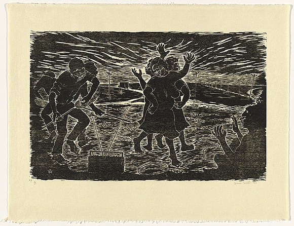 Artist: White, Susan Dorothea. | Title: Thelma of Wilcannia | Date: 1983 | Technique: woodcut, printed in black ink, from one block