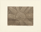 Artist: Dixon Petyarre, Henry. | Title: not titled | Date: 2001 | Technique: etching and aquatint, printed in brown-black ink, from one plate