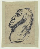 Artist: WILLIAMS, Fred | Title: Head of a girl | Date: c.1950 | Technique: dyeline | Copyright: © Fred Williams Estate