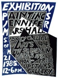 Artist: Marshall, Jennifer. | Title: Exhibition paintings. Jennifer Marshall, Sydney College of the Arts | Date: 1985 | Technique: woodcut, printed in colour, from multiple blocks