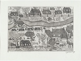 Artist: Kennedy, Roy. | Title: The young and old culture on our mission | Date: 2001 | Technique: etching, printed in black ink, from one plate