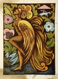 Artist: Higgs, Florence. | Title: Golden cockerel | Date: 1956 | Technique: linocut, printed in colour, from six blocks