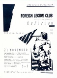 Artist: MERD INTERNATIONAL | Title: Poster: Foreign Legion Club | Date: 1984 | Technique: screenprint, printed in colour, from multiple stencils