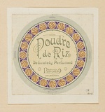 Artist: Burdett, Frank. | Title: Label: Poudre de Riz perfume. | Date: 1918 | Technique: lithograph, printed in colour, from multiple stones [or plates]