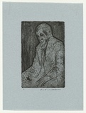 Artist: WILLIAMS, Fred | Title: Merchant seaman. Number 1 | Date: 1955-56 | Technique: etching, deep etching, aquatint, engraving and flat biting, printed in black ink,  from one copper plate | Copyright: © Fred Williams Estate