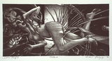 Artist: Gregory, Drew. | Title: Fall out | Date: 1990 | Technique: lithograph, printed in black ink, from one stone