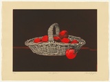 Artist: GRIFFITH, Pamela | Title: Red apples | Date: 1982 | Technique: hard ground, aquatint, burnishing, photo-transfer from Kodalith on two zinc | Copyright: © Pamela Griffith
