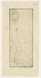 Artist: WILLIAMS, Fred | Title: Nude woman | Date: 1955-56 | Technique: etching and drypoint, printed in black ink, from one copper plate | Copyright: © Fred Williams Estate